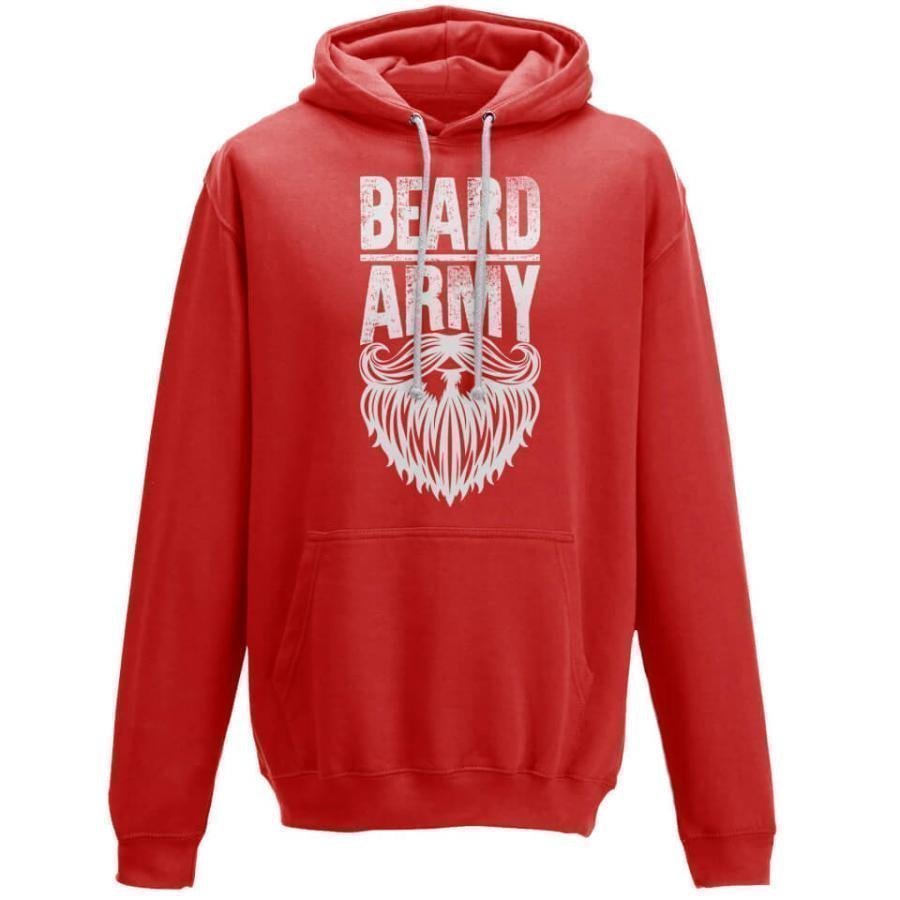 Beard Army Men's Red Insignia Hoodie XXL Punainen