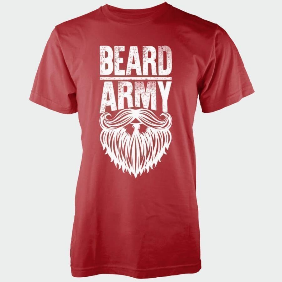 Beard Army Men's Red Insignia T-Shirt L Punainen