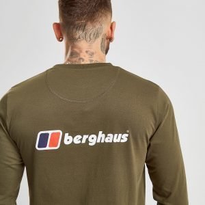 Berghaus Long Sleeve Back Logo T-Shirt Khaki