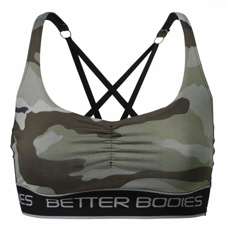 Better Bodies Athlete Short Top Green camoprint S Vihreä