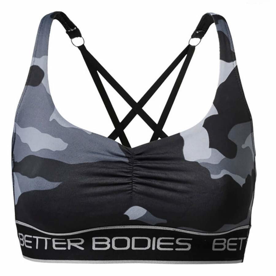 Better Bodies Athlete Short Top Grey Camoprint L Harmaa