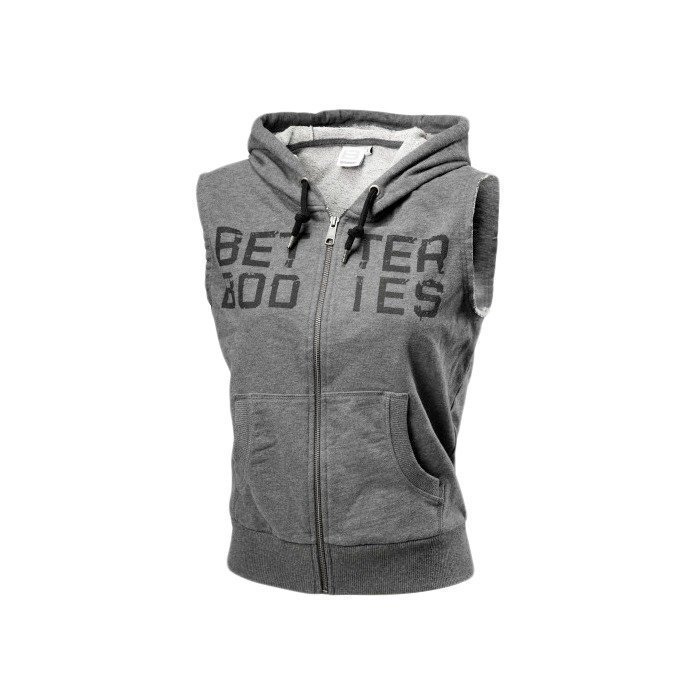 Better Bodies Athletic S/L Hood antracite melange