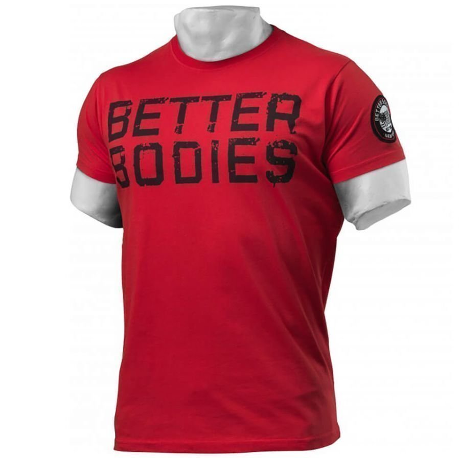 Better Bodies Basic Logo T-Shirt Bright Red XXL Punainen