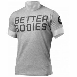Better Bodies Basic Logo T-Shirt Grey Melange S Harmaa