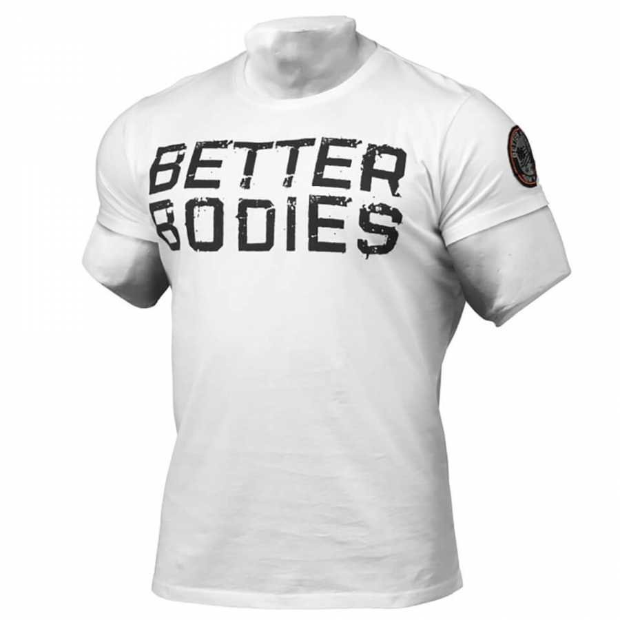 Better Bodies Basic Logo T-Shirt White S Valkoinen