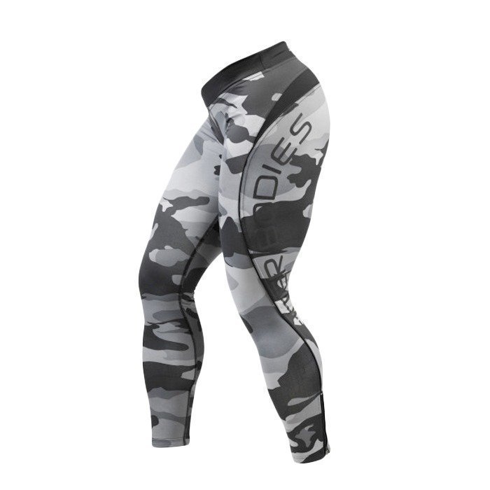 Better Bodies Camo long tights grey camo print L