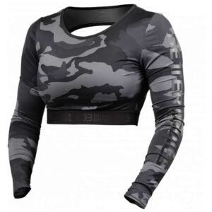 Better Bodies Chelsea Cropped Long Sleeve Sweatshirt Dark Camo L Vihreä