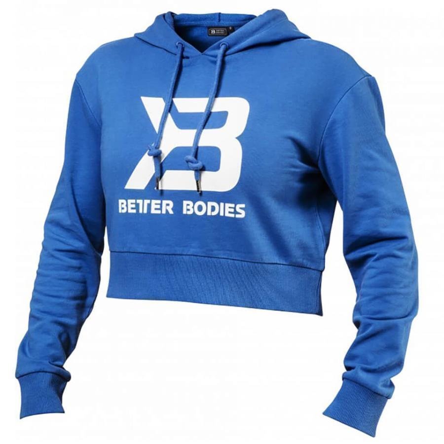 Better Bodies Cropped Hoody Bright Blue L Sininen