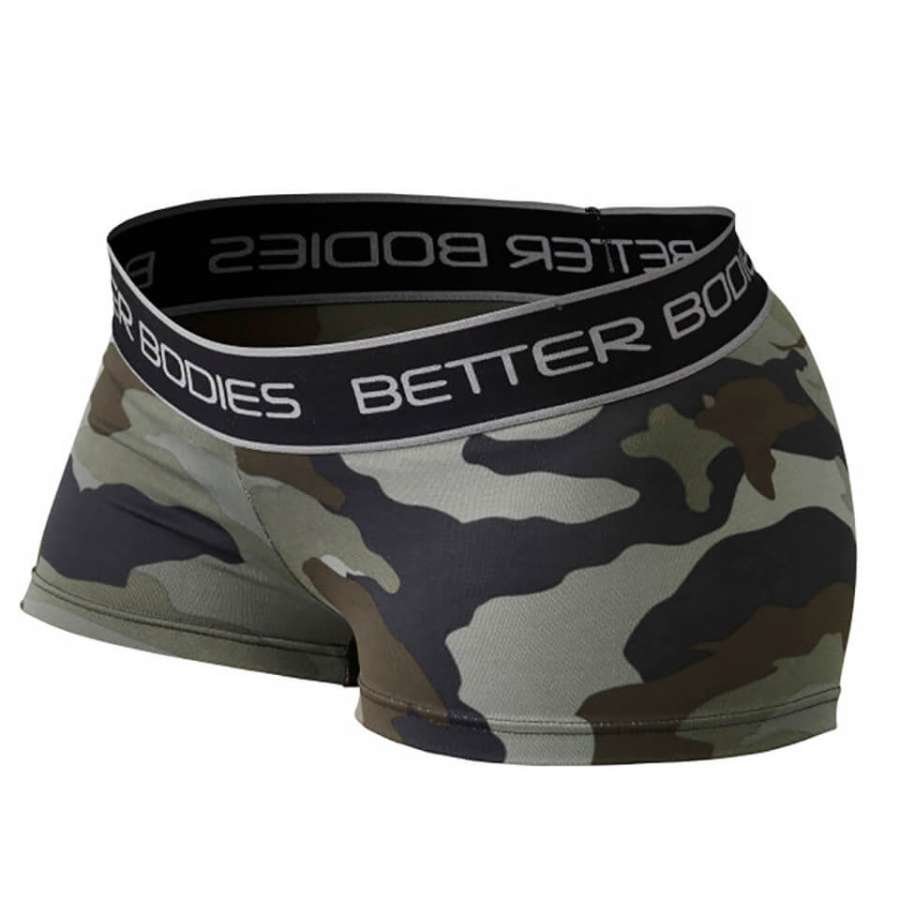 Better Bodies Fitness Hot Pants Green Camoprint L Vihreä