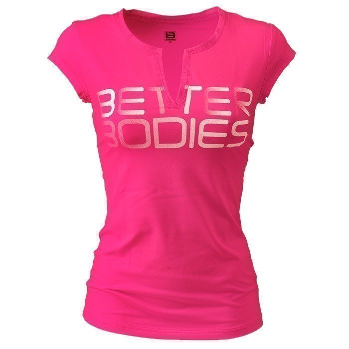Better Bodies Fitness V-Tee hot pink M
