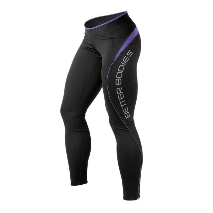 Better Bodies Fitness long tights black/purple