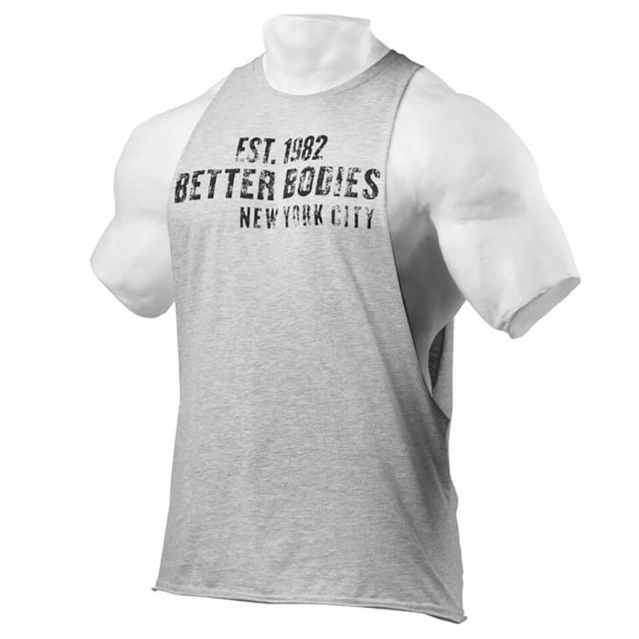 Better Bodies Graphic Logo Short Sleeve T-Shirt Grey Melange XL Harmaa