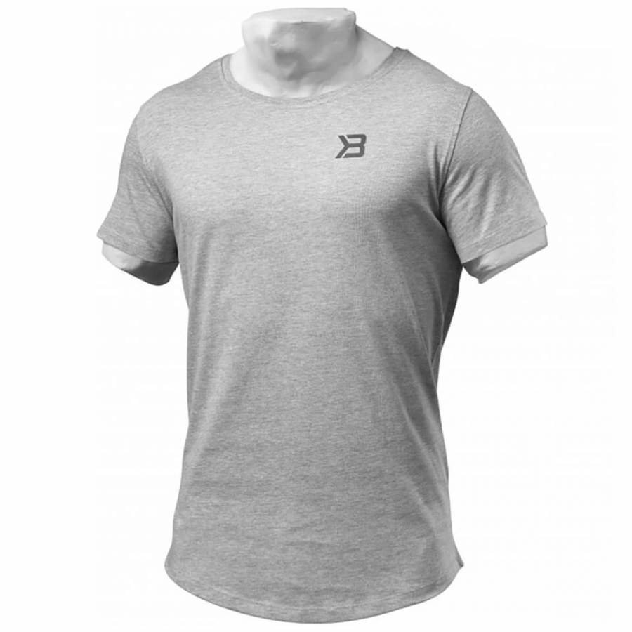 Better Bodies Hudson T-Shirt Grey Melange L Harmaa