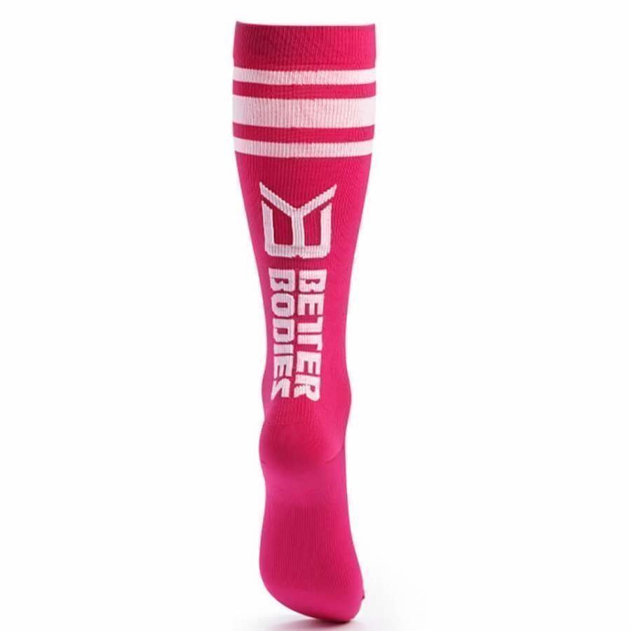 Better Bodies Knee Socks Hot Pink L Pinkki