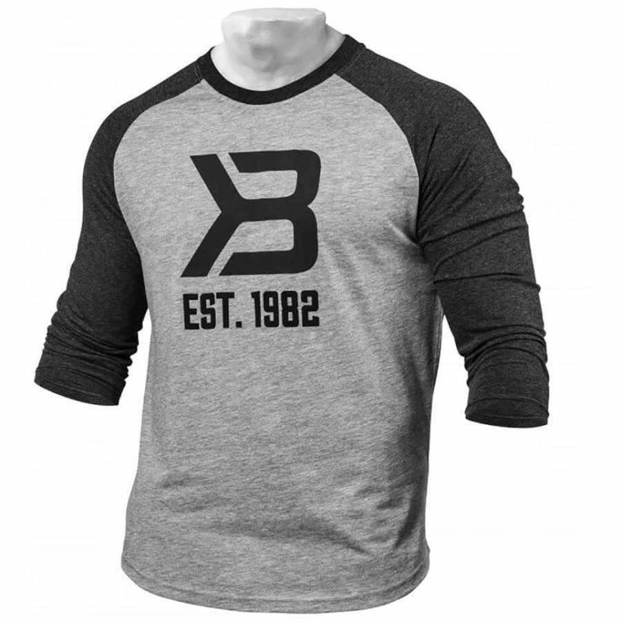 Better Bodies Men's Baseball T-Shirt Grey/Antracite M Harmaa