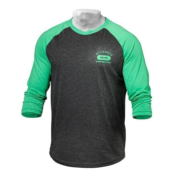 Better Bodies Men's Baseball Tee green/antracite melange L