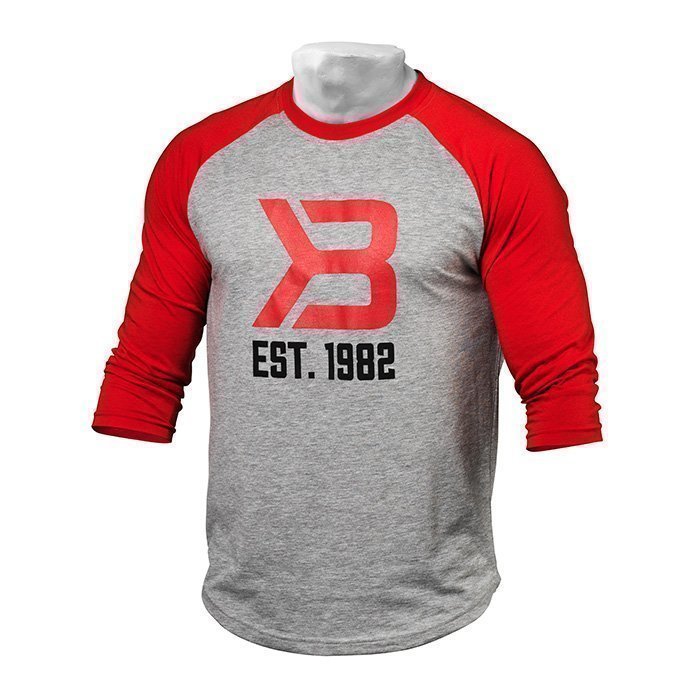 Better Bodies Men's Baseball Tee red/grey melange L