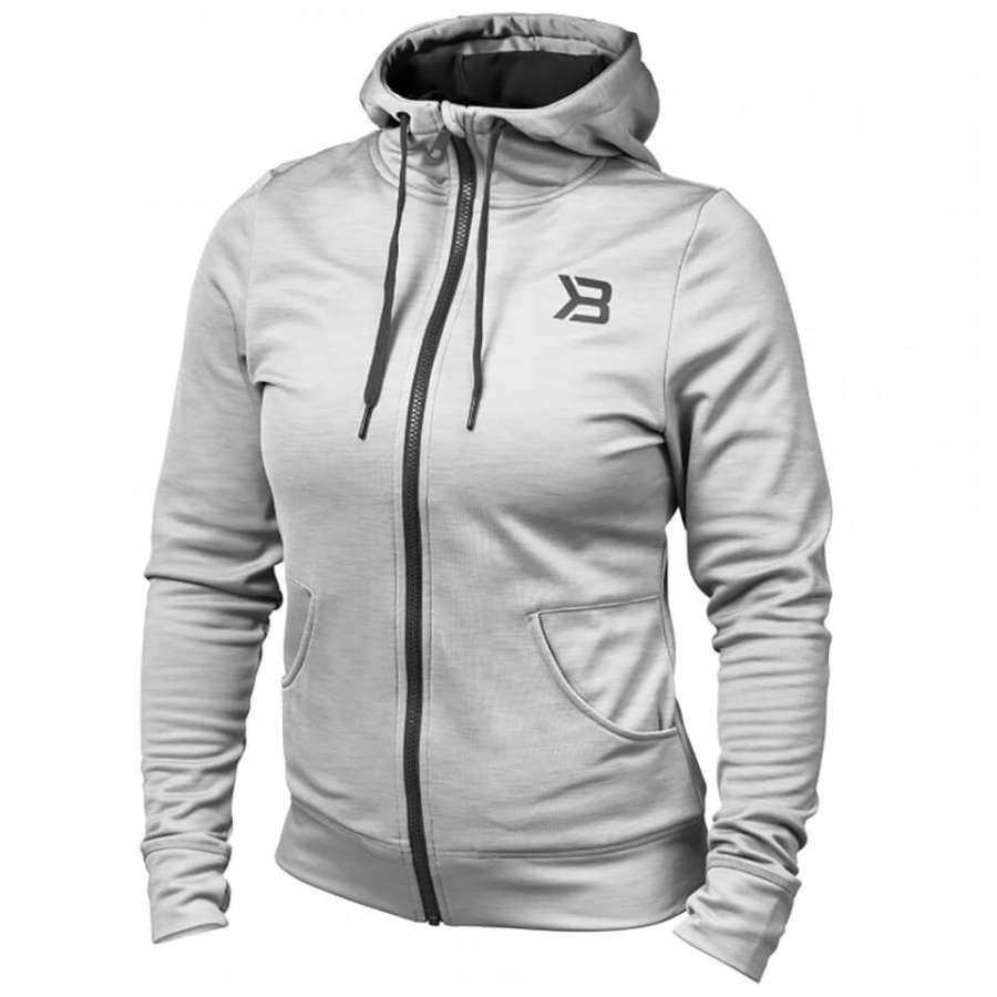 Better Bodies Performance Hoody Grey Melange L Harmaa