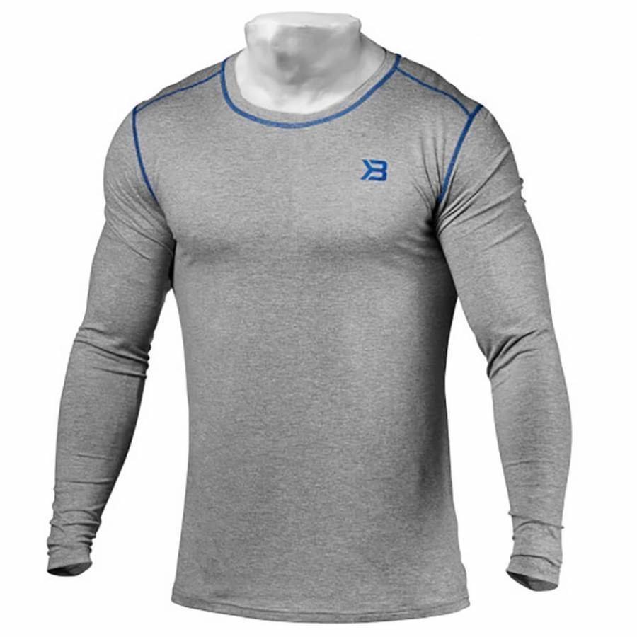 Better Bodies Performance Long Sleeve T-Shirt Grey Melange S Harmaa