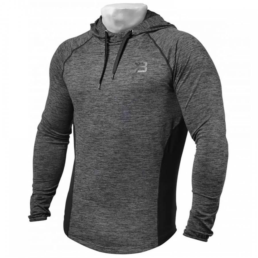 Better Bodies Performance Mid Hoody Graph Melange L Harmaa