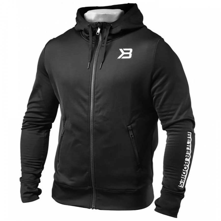 Better Bodies Performance Power Hoody Antracite Melange L Musta