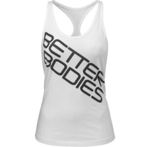 Better Bodies Printed T-Back Tank White L Valkoinen