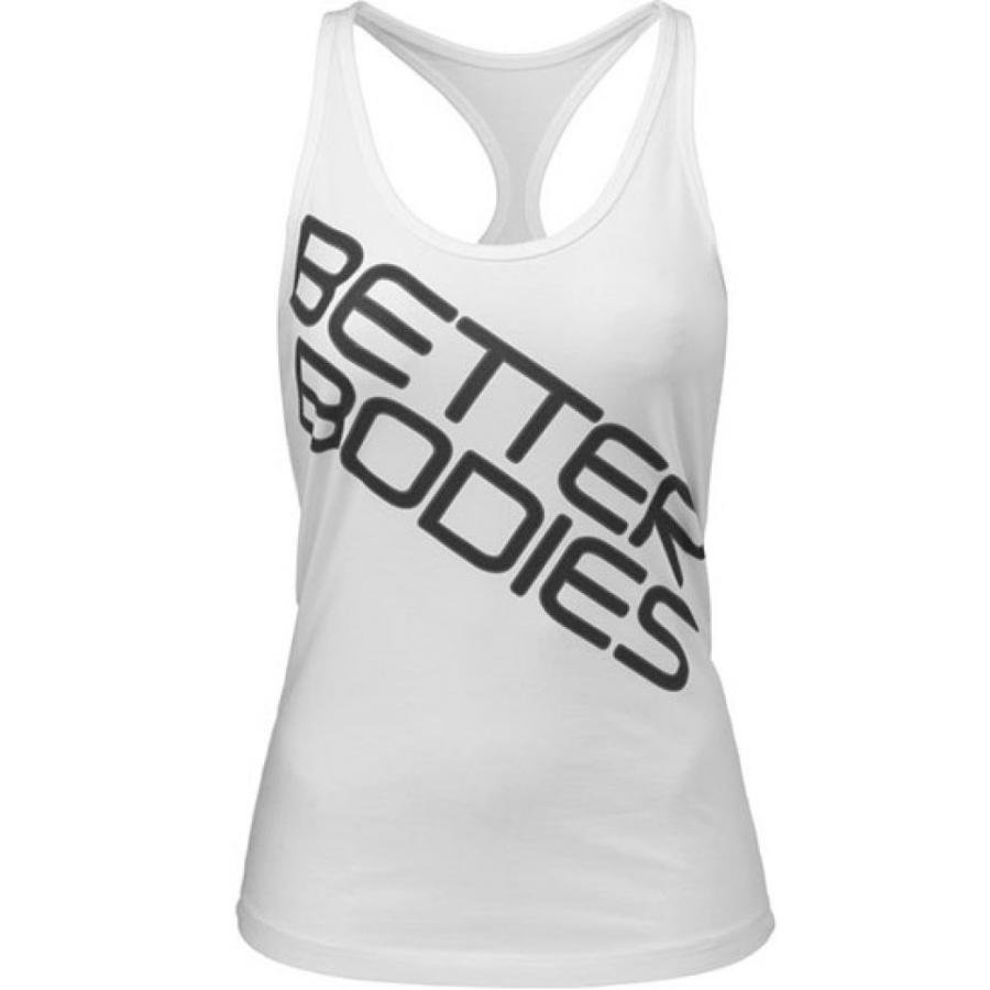 Better Bodies Printed T-Back Tank White L Valkoinen