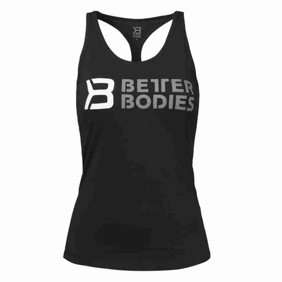 Better Bodies Printed T-Back Vest Black/White M Black/White