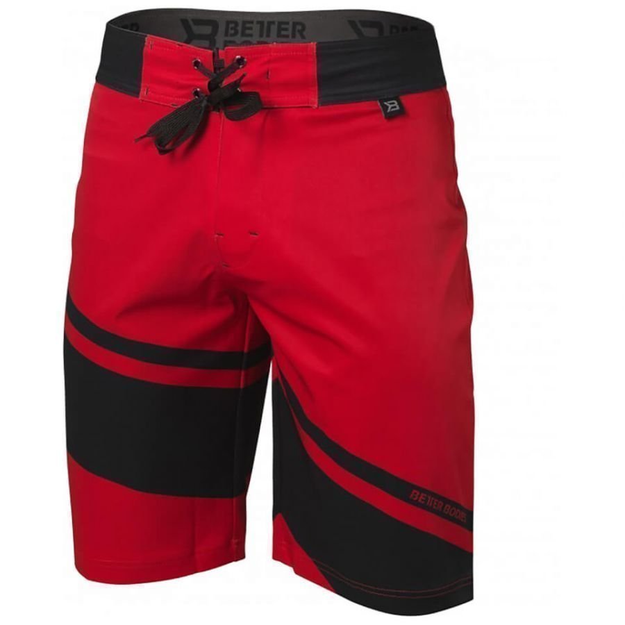 Better Bodies Pro Board Shorts Bright Red M Punainen