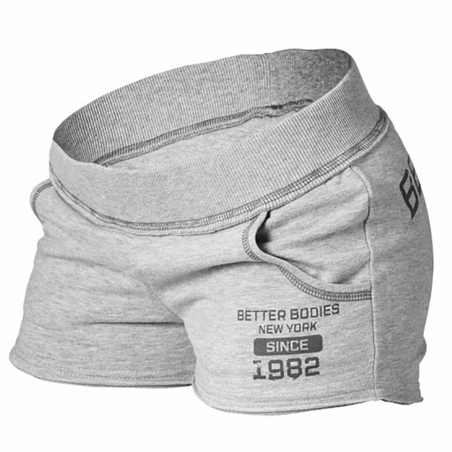 Better Bodies Rough Sweatshorts Grey Melange L Harmaa