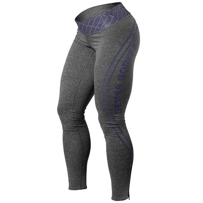 Better Bodies Shaped Logo Tights anthracite/purple XS