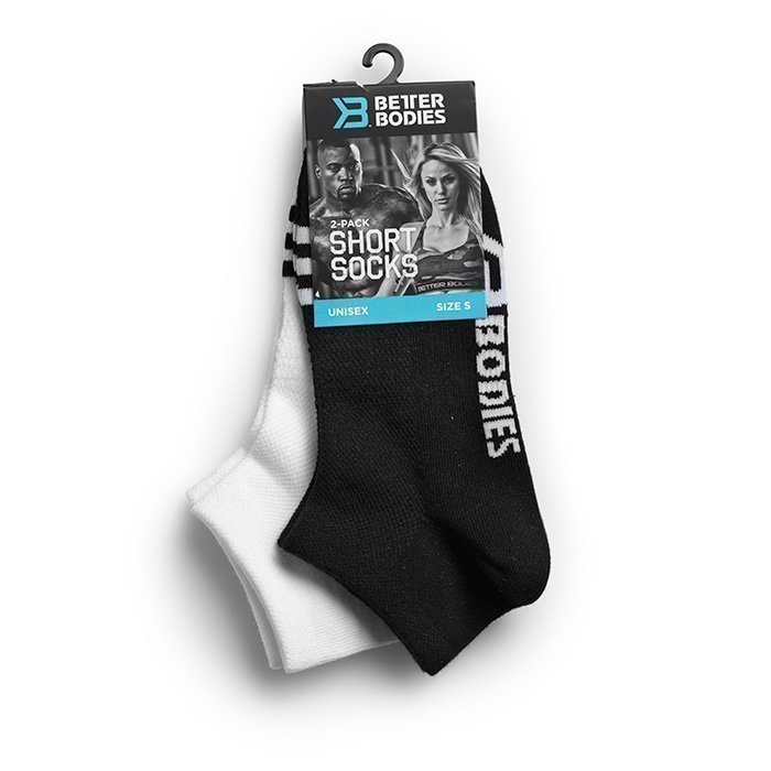 Better Bodies Short Socks 2-pack black/white M