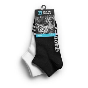 Better Bodies Short Socks 2-pack black/white S