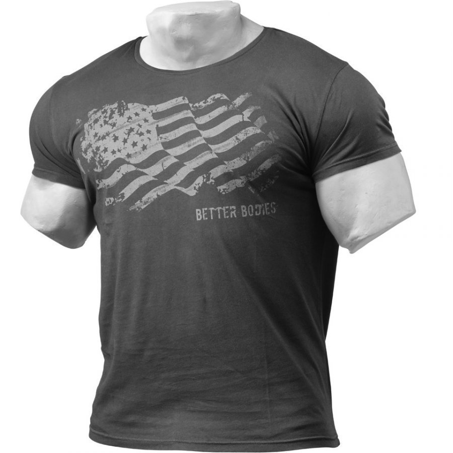 Better Bodies Street T-Shirt Wash Black XXL Musta
