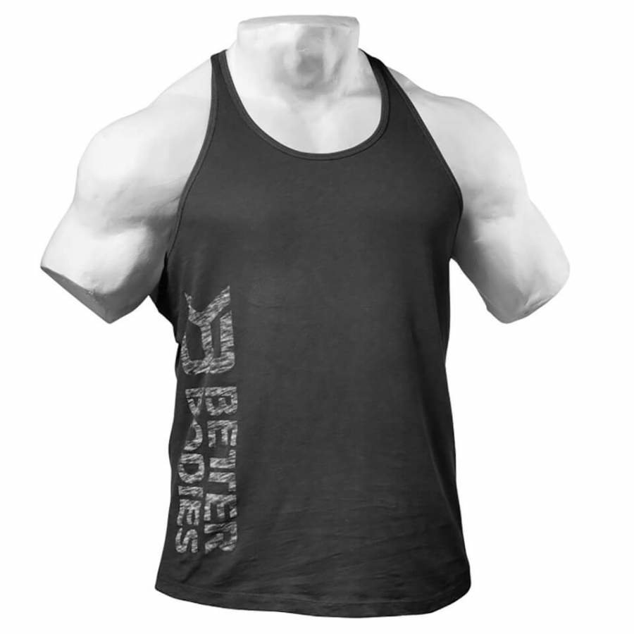 Better Bodies Symbolprinted T-Back Vest Black L Musta
