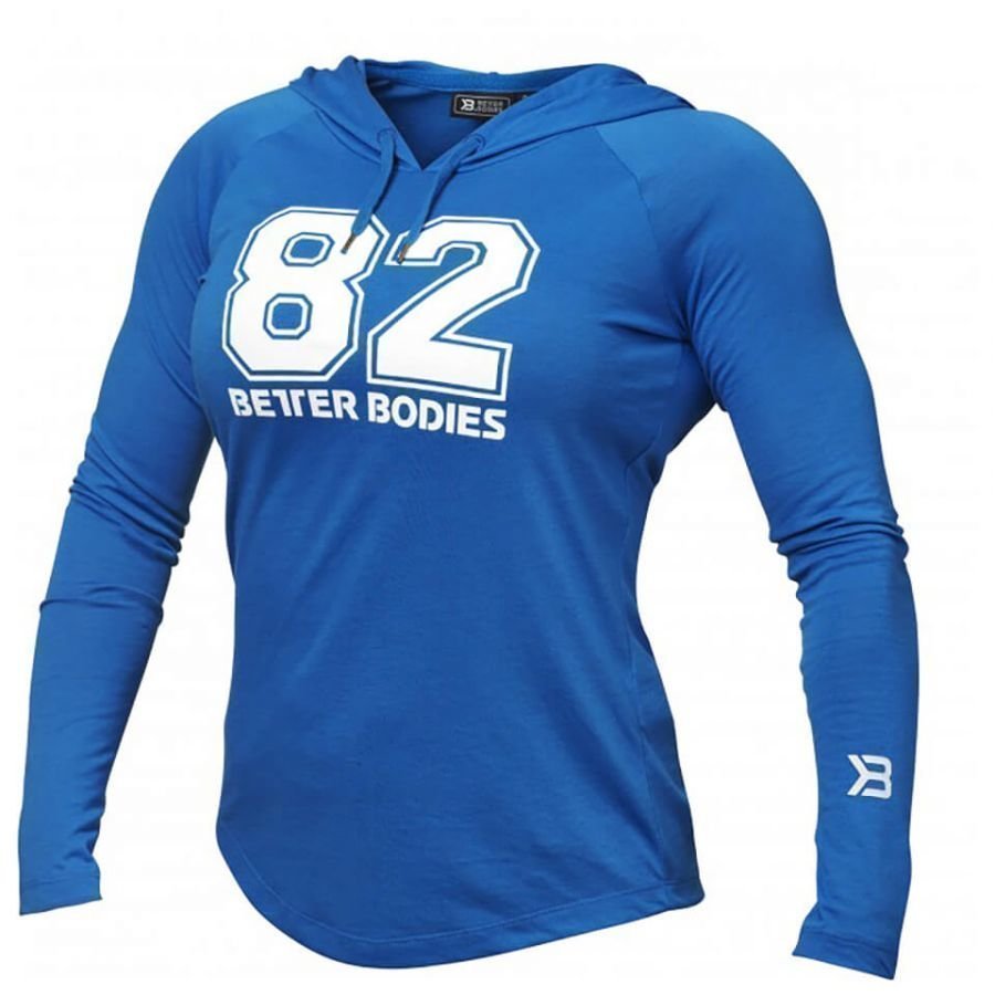 Better Bodies Varsity Hoody Bright Blue S Sininen