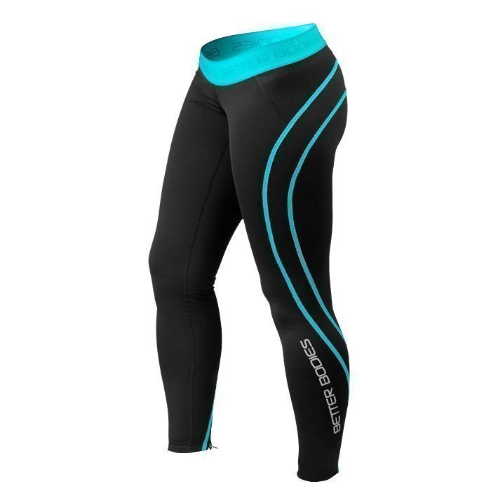 Better Bodies Women's Athlete Tights black/aqua L