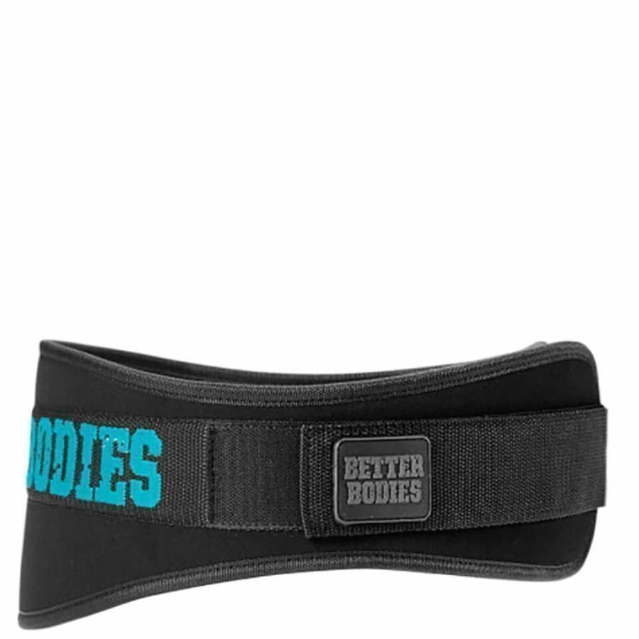 Better Bodies Women's Gym Belt Black/Aqua L Black/Blue