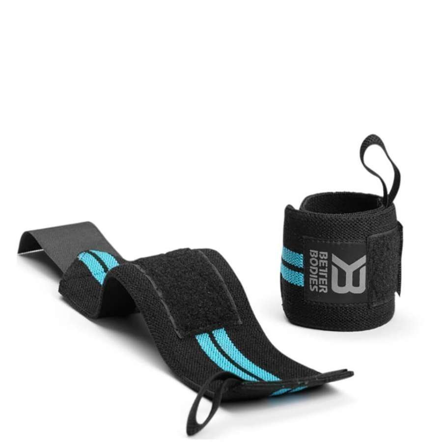 Better Bodies Women's Wrist Wraps Aqua Blue