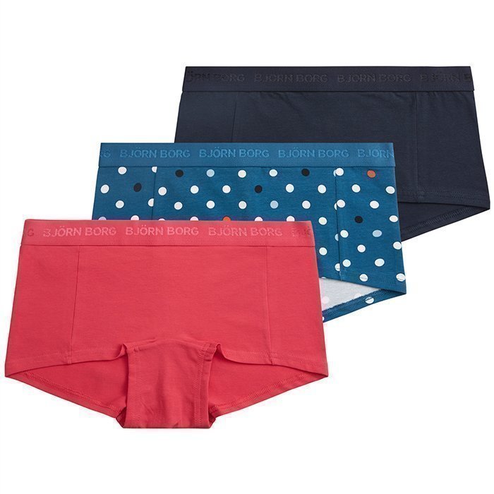 Björn Borg Mini Shorts BB Contrast Dot 3-Pack Moroccan blue S