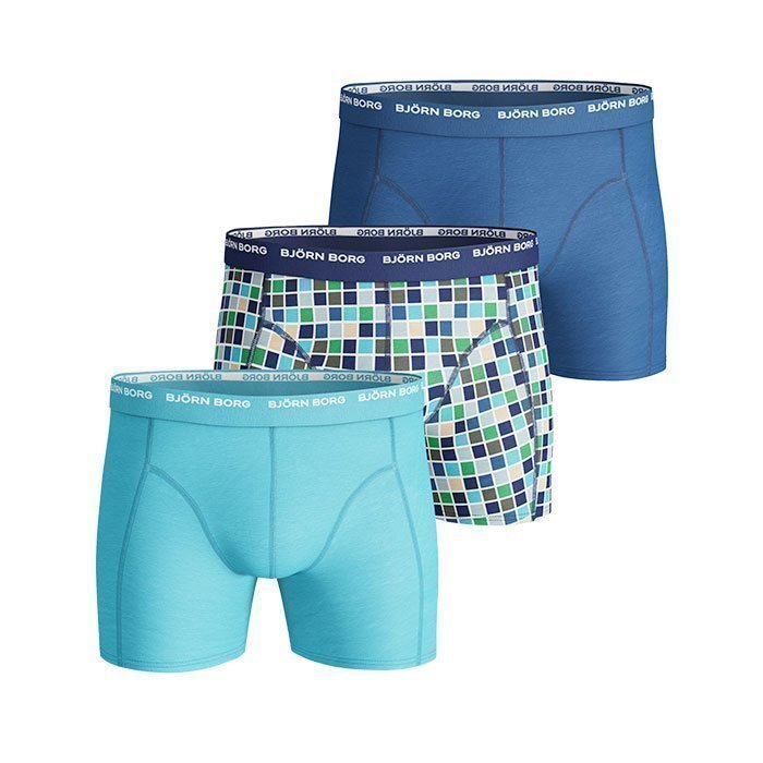 Björn Borg Short Shorts BB Basic Check 3-pack monaco blue S