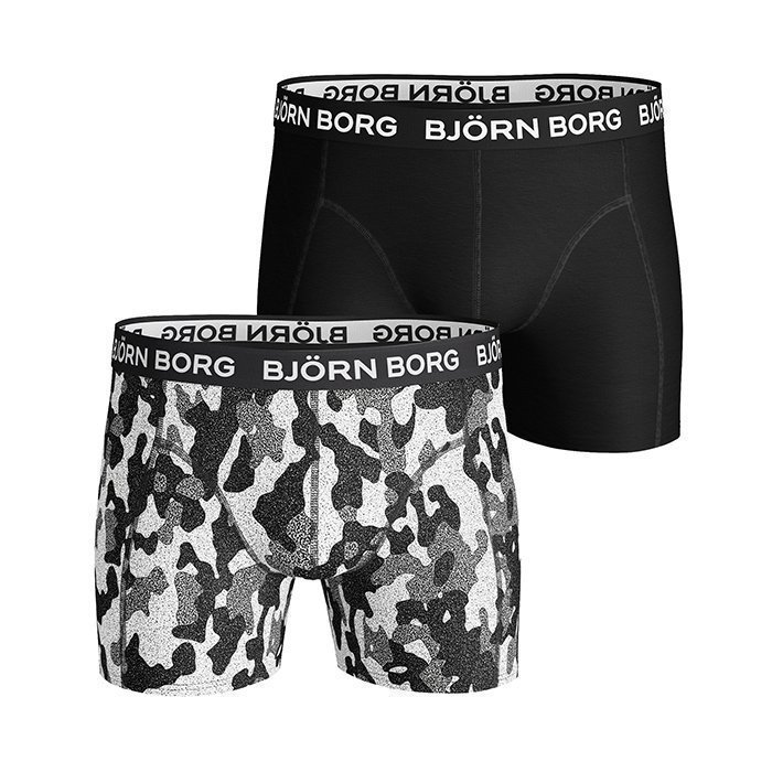 Björn Borg Shorts. BB Bark Camo 2-Pack Black