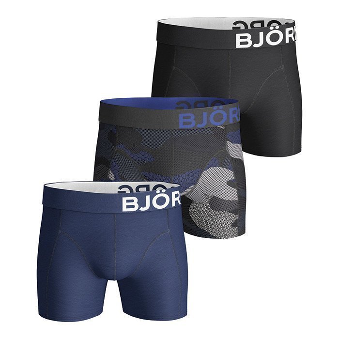 Björn Borg Shorts Contrast Camo 3-P Asphalt M