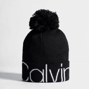 Calvin Klein Pom Beanie Musta