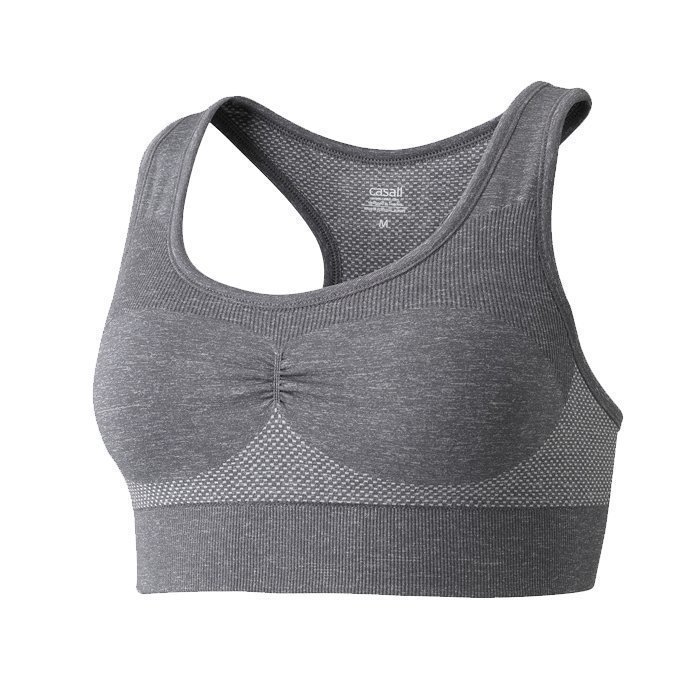 Casall Seamless Sports Bra dark grey melange M