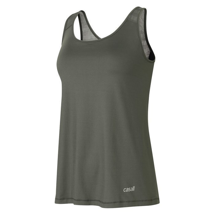 Casall Sheer Mesh Tank Pro Khaki 34