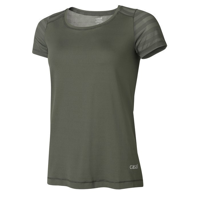 Casall Sheer Mesh Tee Pro Khaki 36