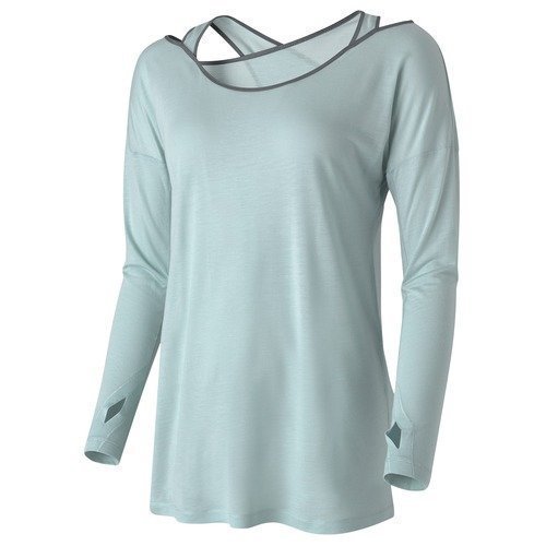 Casall Wrap Long Sleeve joogapaita Blue Balance