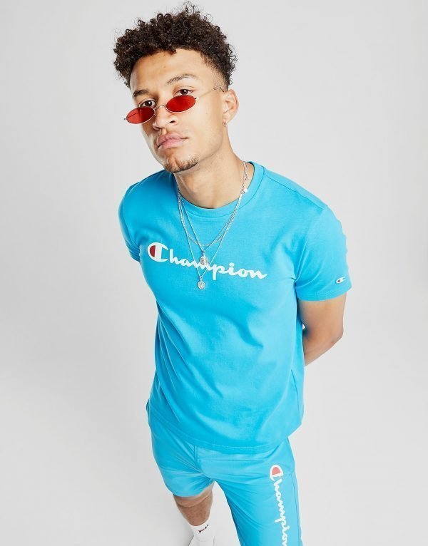 Champion Core Script T-Paita Aqua