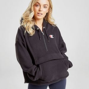 Champion Polar Fleece 1/4 Zip Hoodie Musta